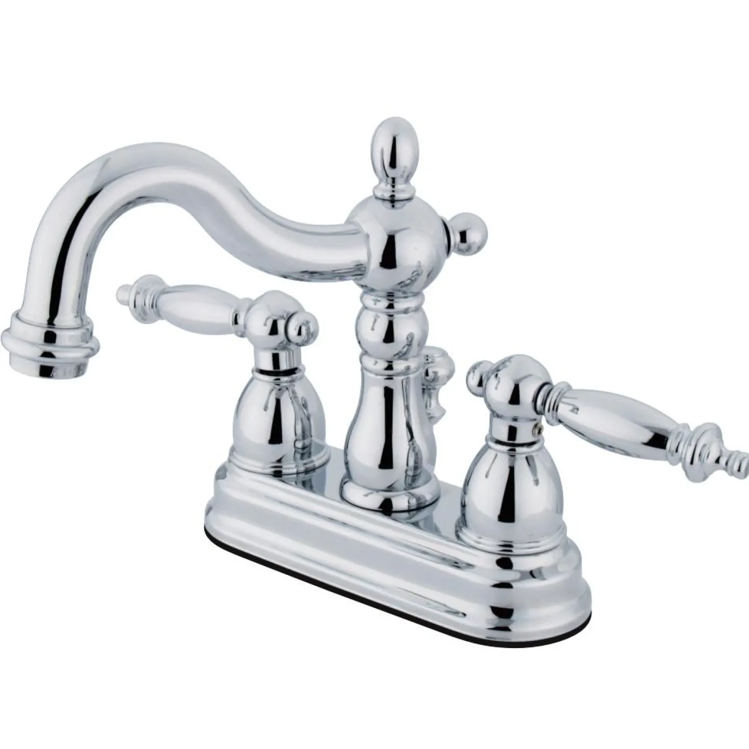 Kingston Brass Heritage Lever-Handle 4-Inch Centerset Bathroom Faucet