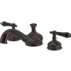 Kingston Brass Heritage Onyx Roman Tub Filler with Black Porcelain Lever Handle