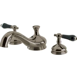 Kingston Brass Heritage Onyx Roman Tub Filler with Black Porcelain Lever Handle