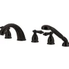 Kingston Brass Heritage 5 Piece Roman Tub Filler with Hand Shower