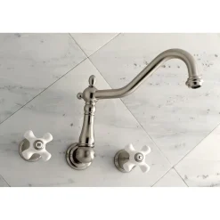 Kingston Brass Heritage Two Handles Wall Mount Tub Filler