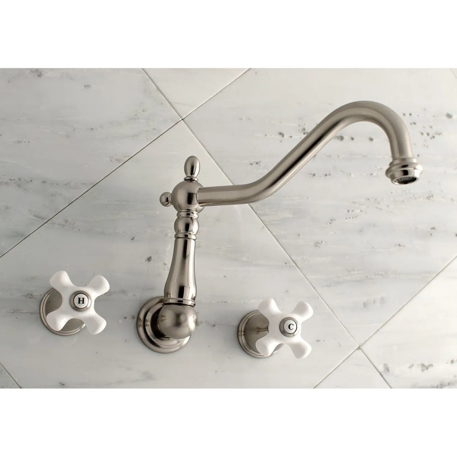 Kingston Brass Heritage Two Handles Wall Mount Tub Filler