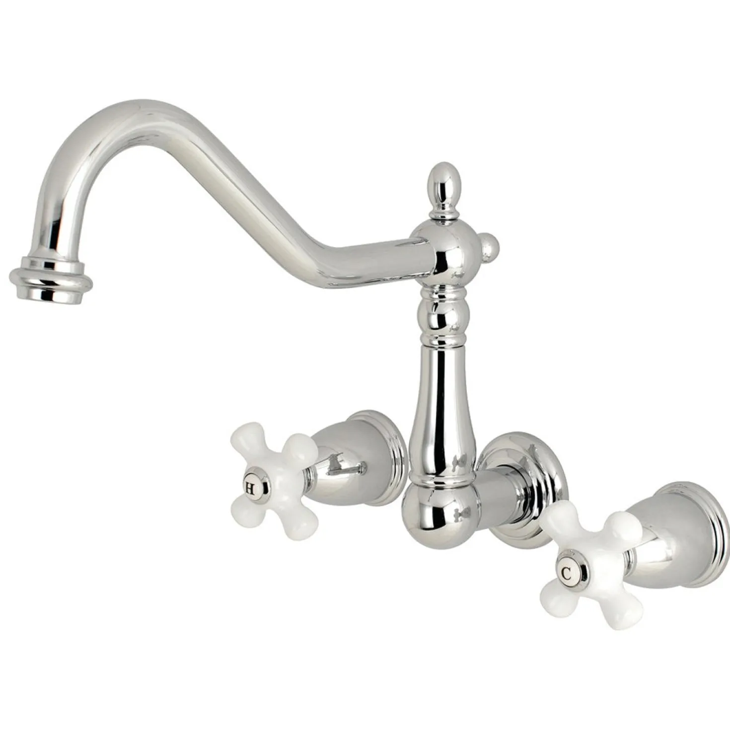 Kingston Brass Heritage Two Handles Wall Mount Tub Filler