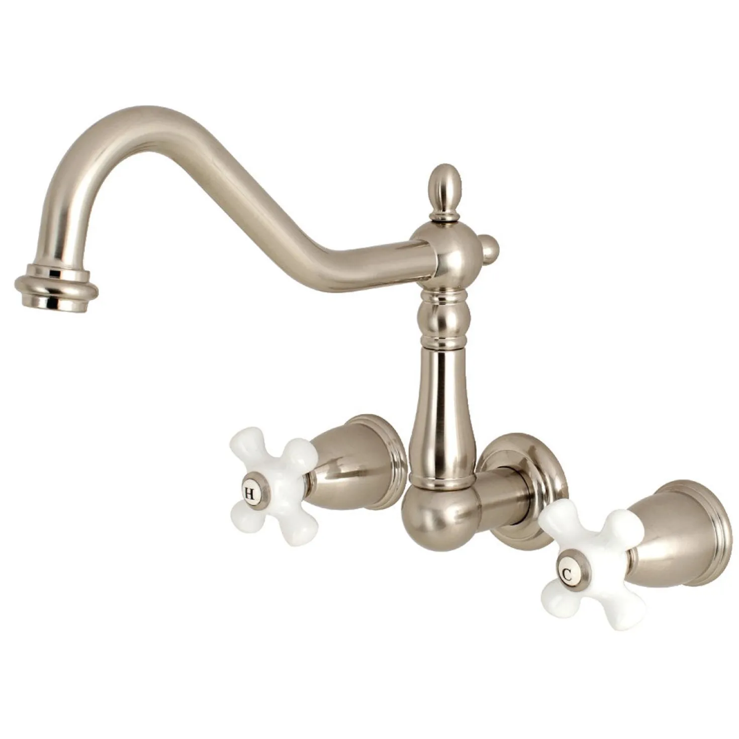 Kingston Brass Heritage Two Handles Wall Mount Tub Filler