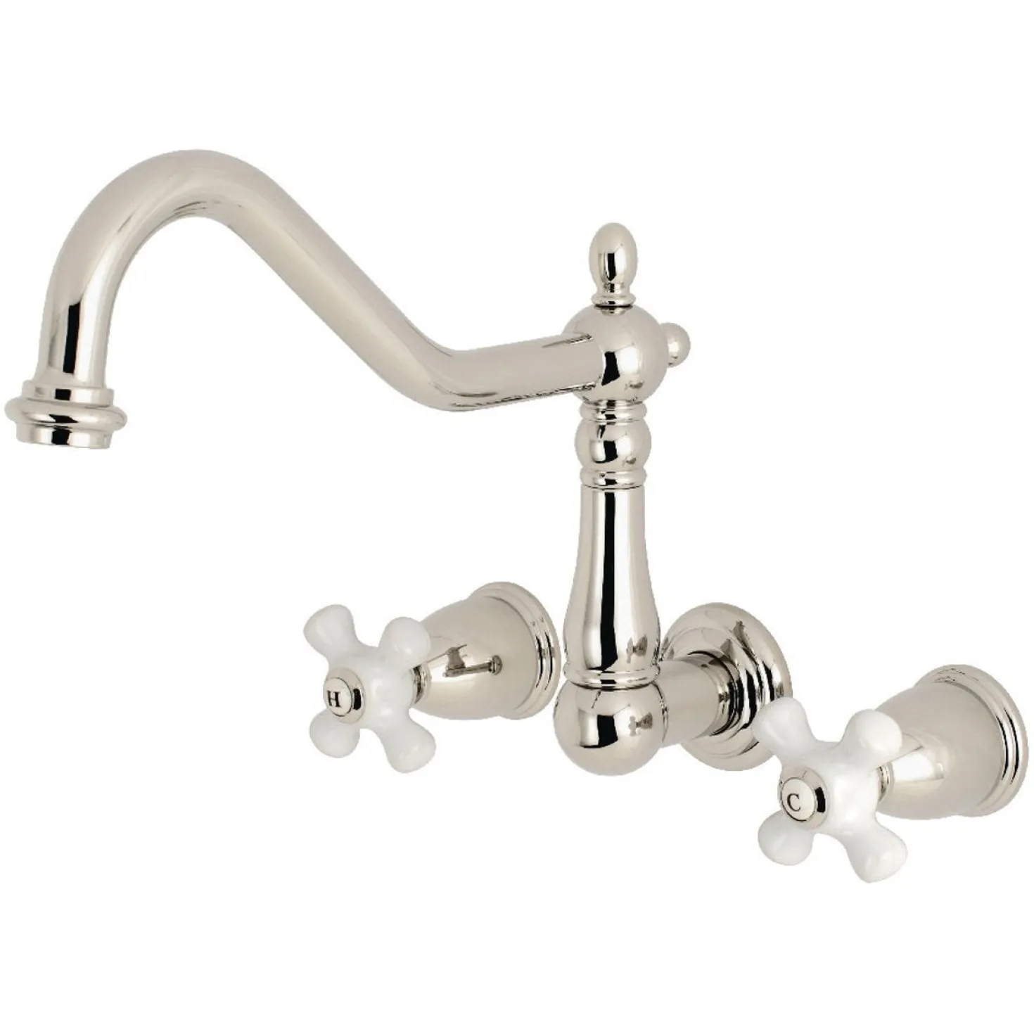 Kingston Brass Heritage Two Handles Wall Mount Tub Filler
