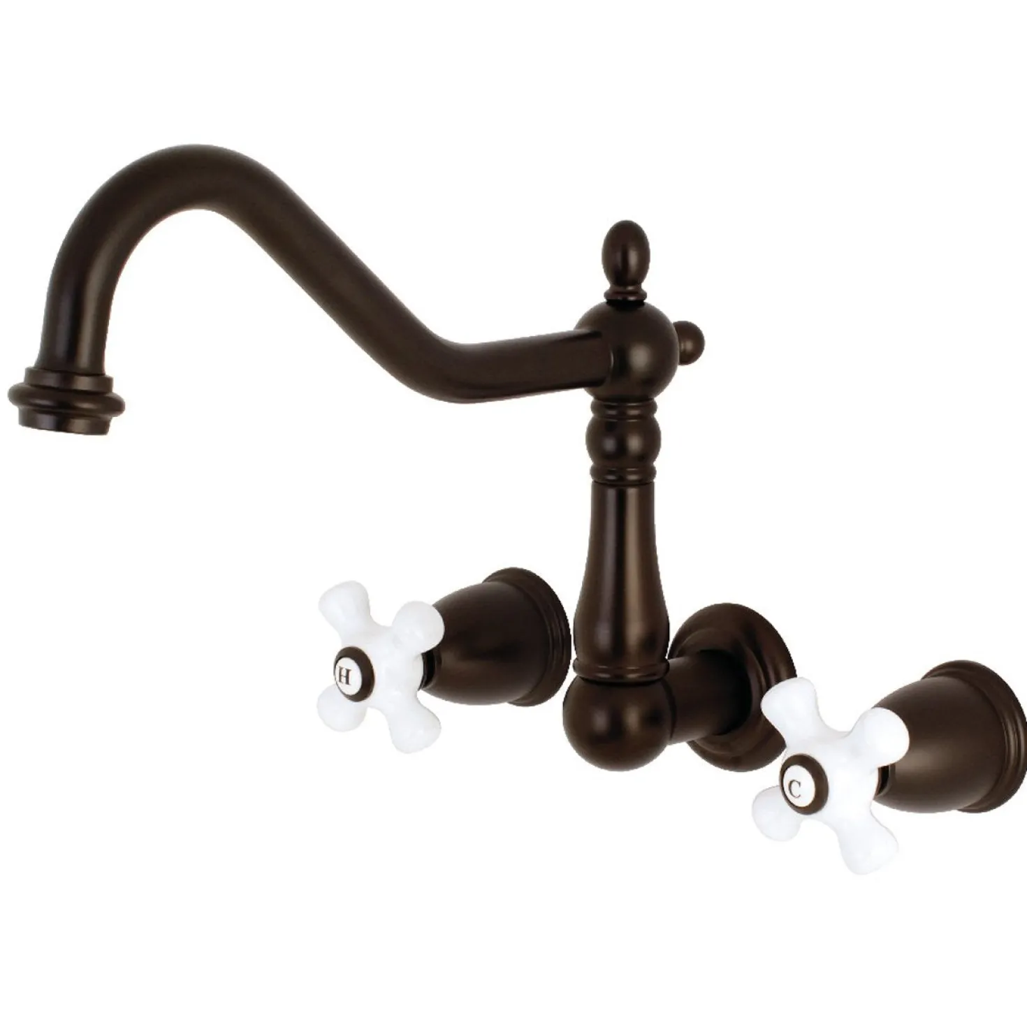 Kingston Brass Heritage Two Handles Wall Mount Tub Filler