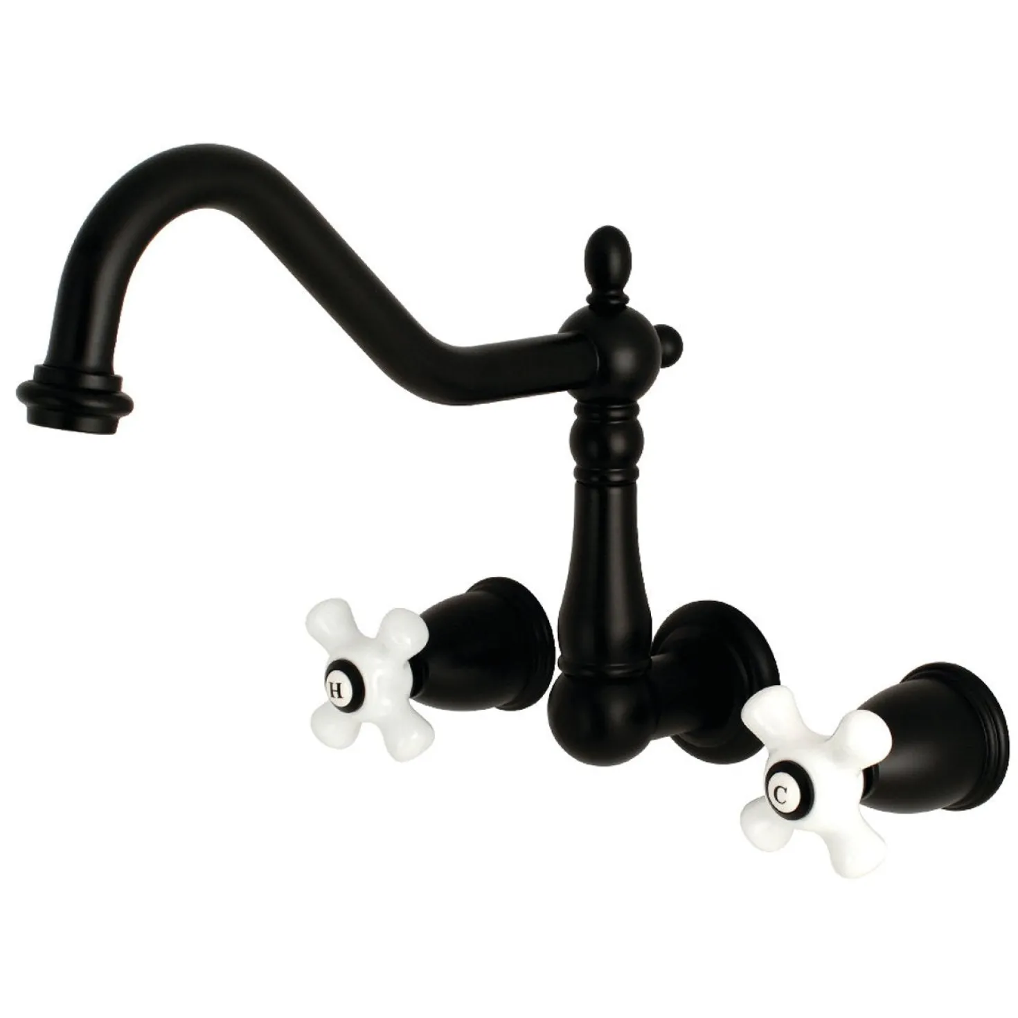Kingston Brass Heritage Two Handles Wall Mount Tub Filler