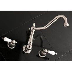 Kingston Brass Heritage Two-Handle Wall Mount Tub Filler