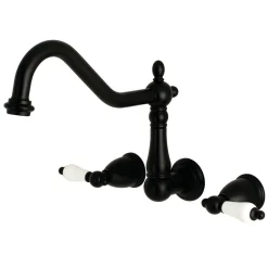 Kingston Brass Heritage Two-Handle Wall Mount Tub Filler