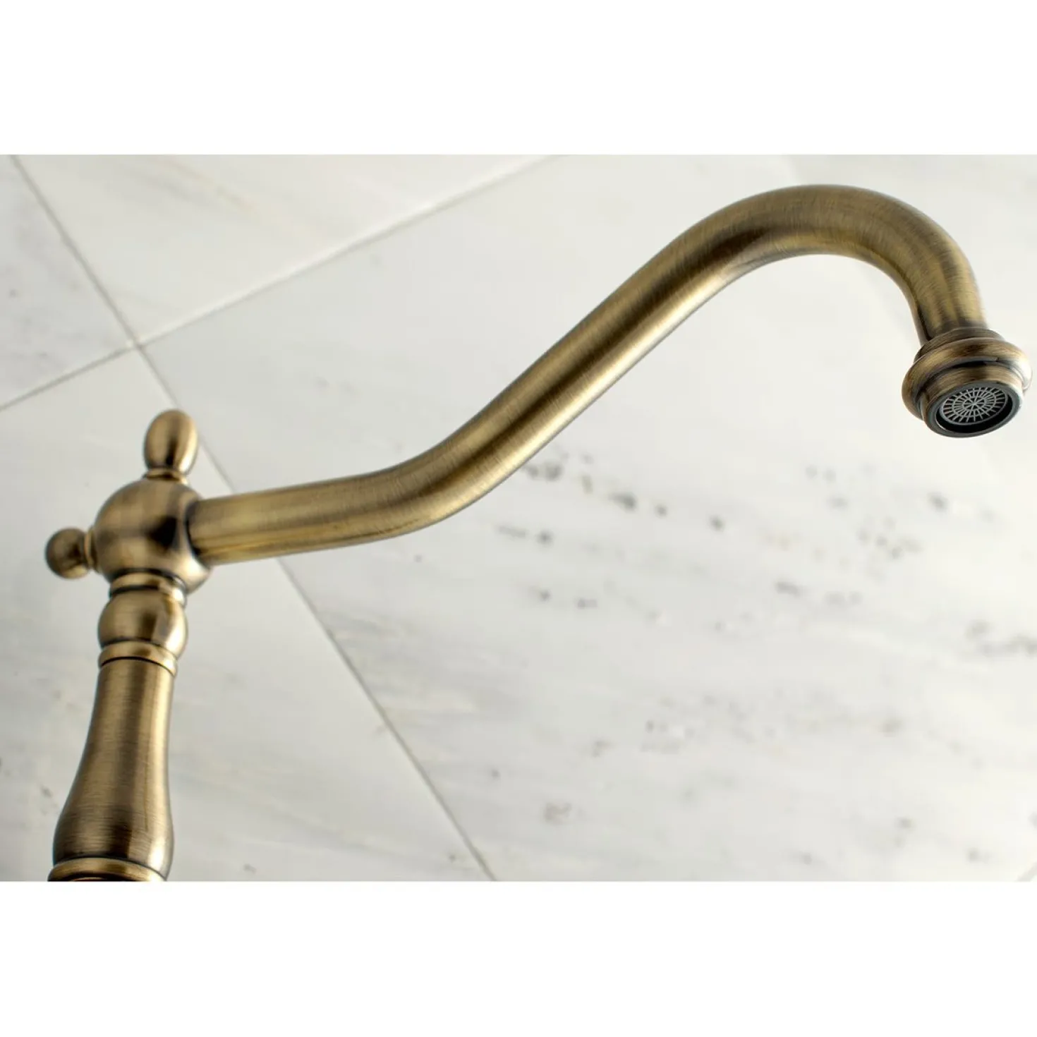Kingston Brass Heritage Two-Handle Wall Mount Tub Filler