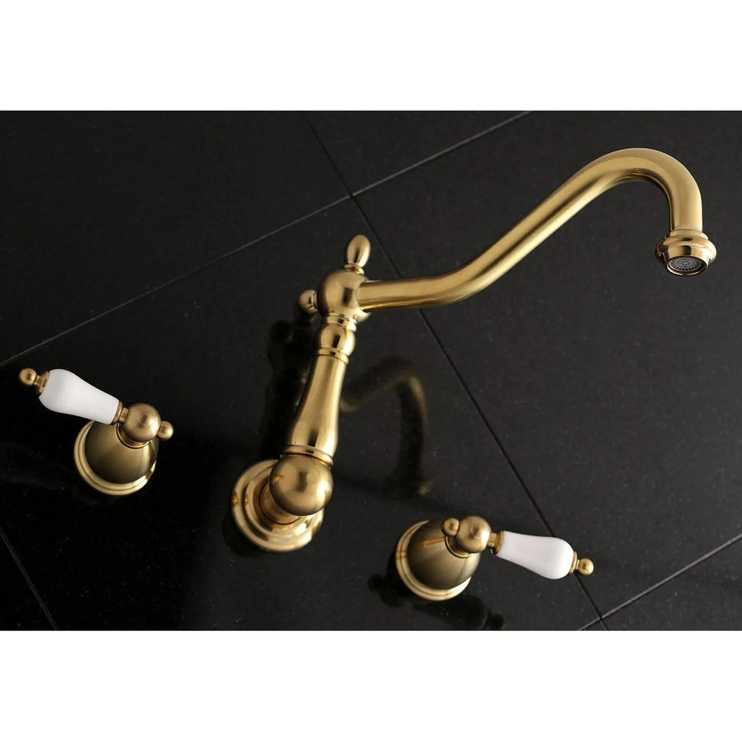 Kingston Brass Heritage Two-Handle Wall Mount Tub Filler
