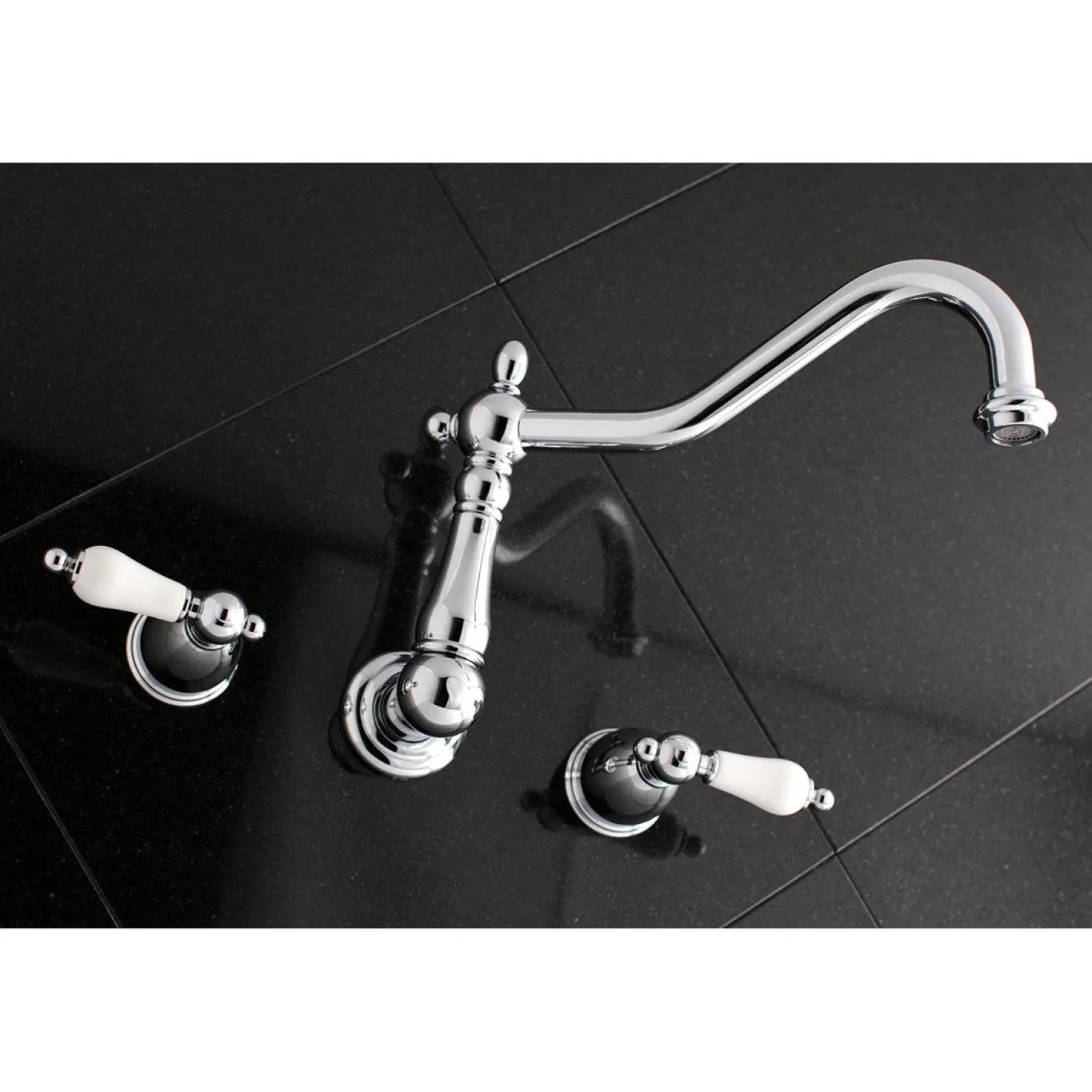 Kingston Brass Heritage Two-Handle Wall Mount Tub Filler