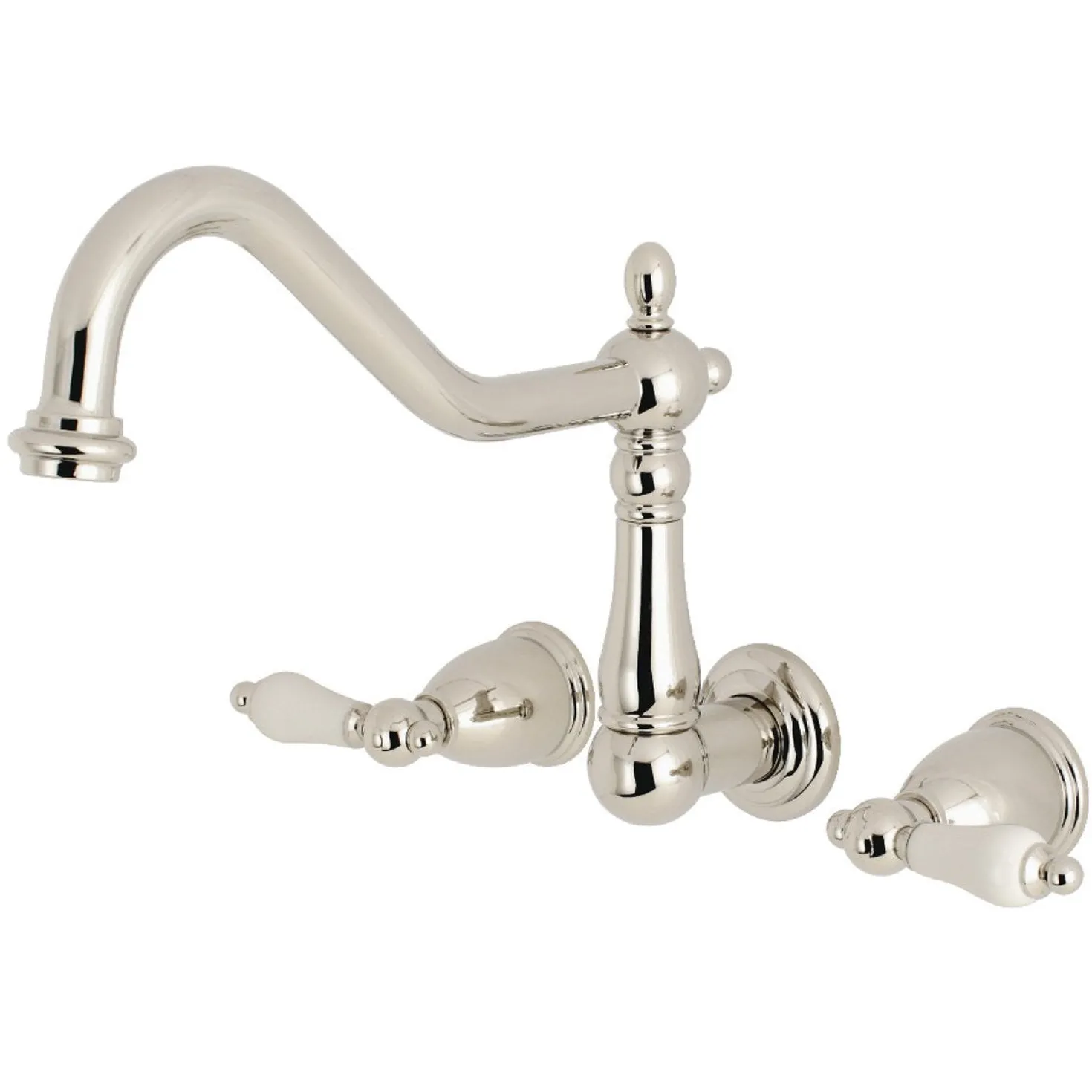Kingston Brass Heritage Two-Handle Wall Mount Tub Filler