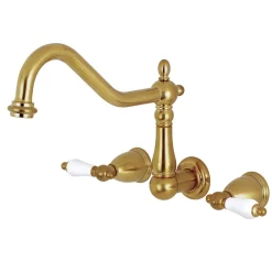 Kingston Brass Heritage Two-Handle Wall Mount Tub Filler