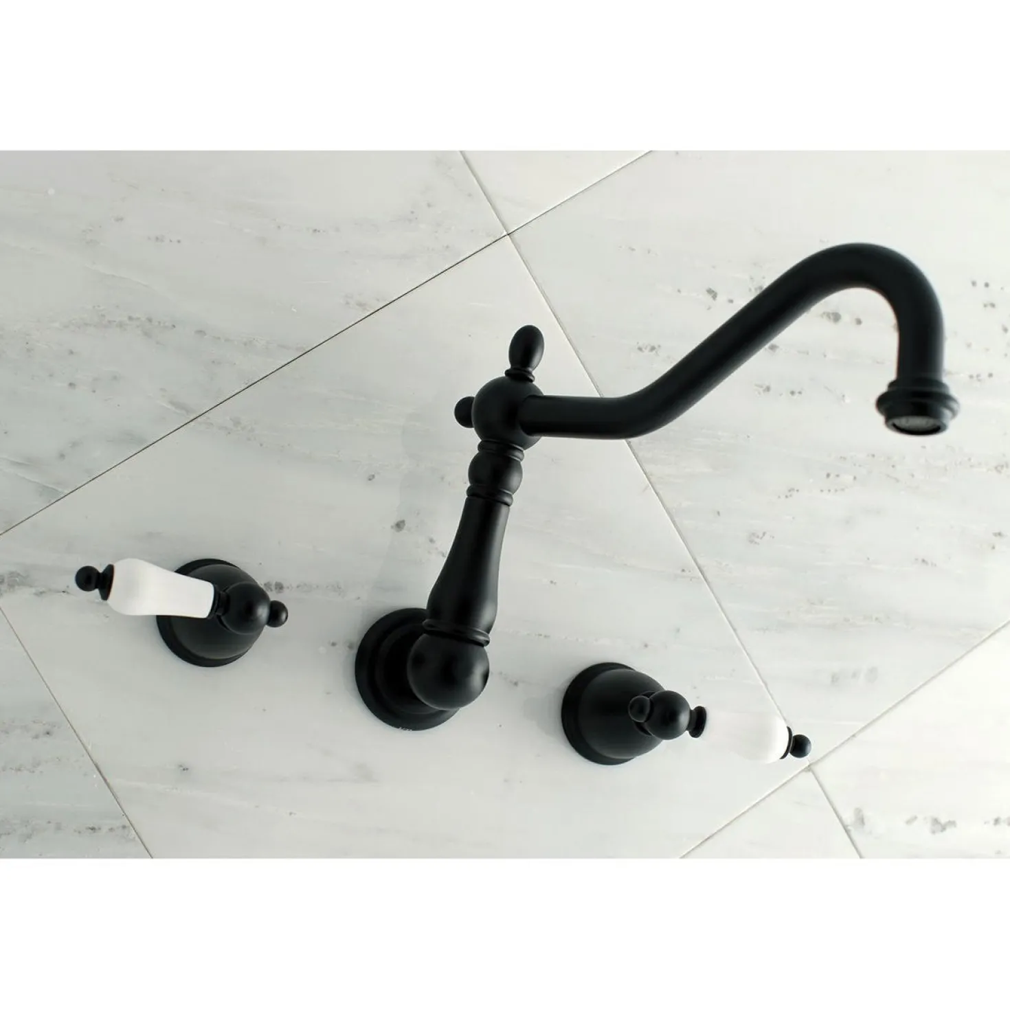 Kingston Brass Heritage Two-Handle Wall Mount Tub Filler