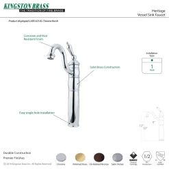 Kingston Brass Heritage Vessel Sink Faucet