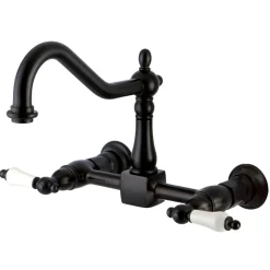 Kingston Brass Heritage 8" Wall Mount Kitchen Faucet