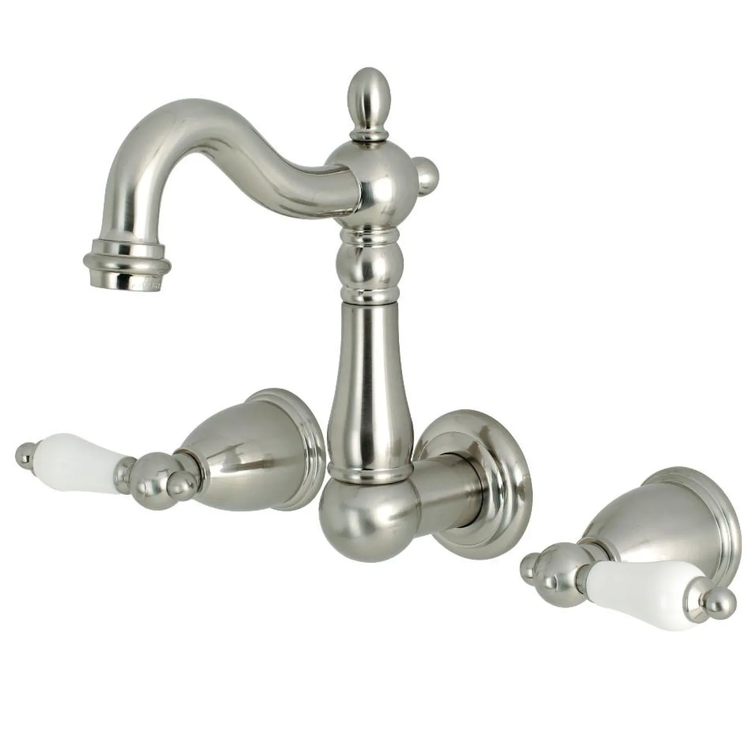 Kingston Brass Heritage Wall Mount 8-Inch Center Bathroom Faucet