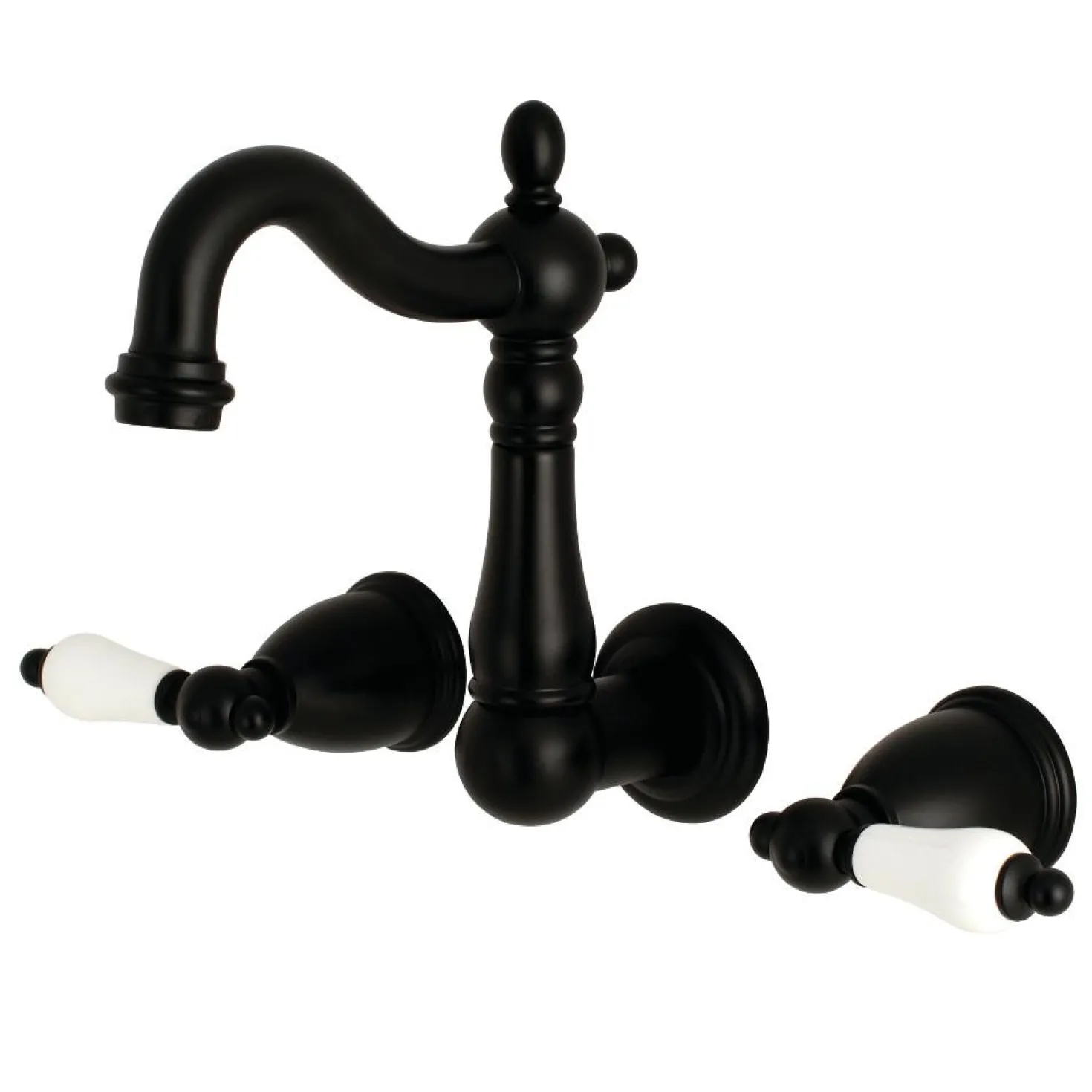Kingston Brass Heritage Wall Mount 8-Inch Center Bathroom Faucet