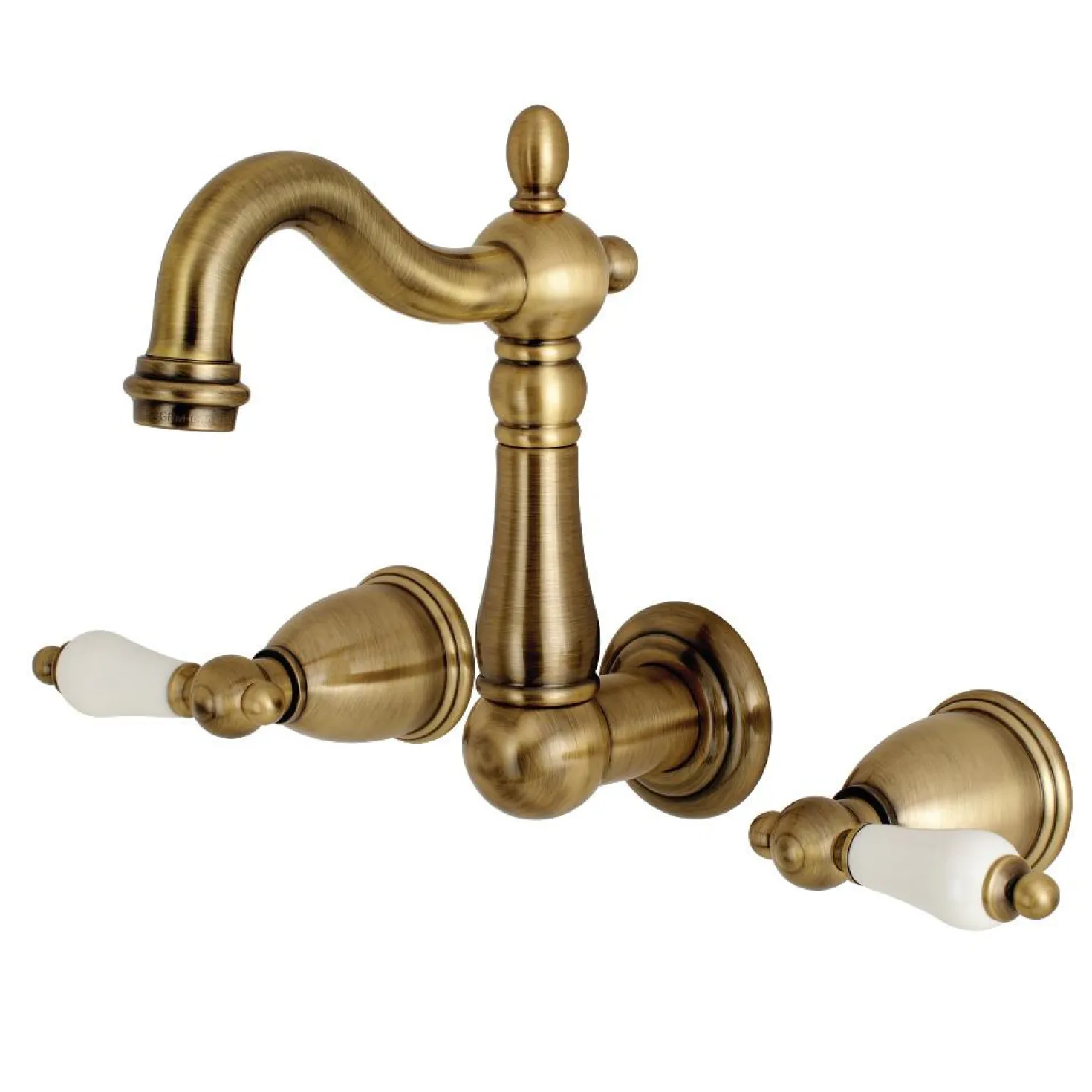 Kingston Brass Heritage Wall Mount 8-Inch Center Bathroom Faucet