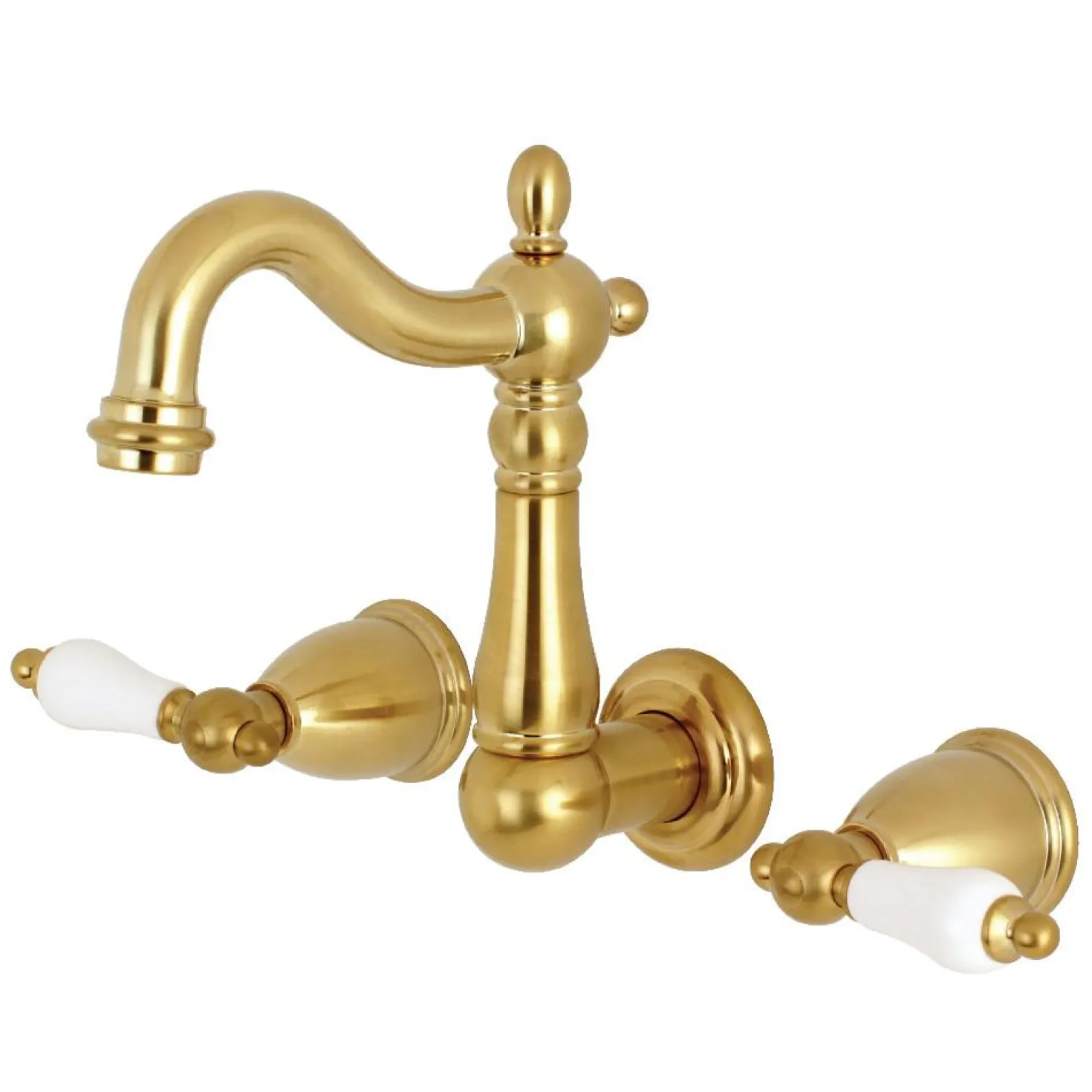 Kingston Brass Heritage Wall Mount 8-Inch Center Bathroom Faucet