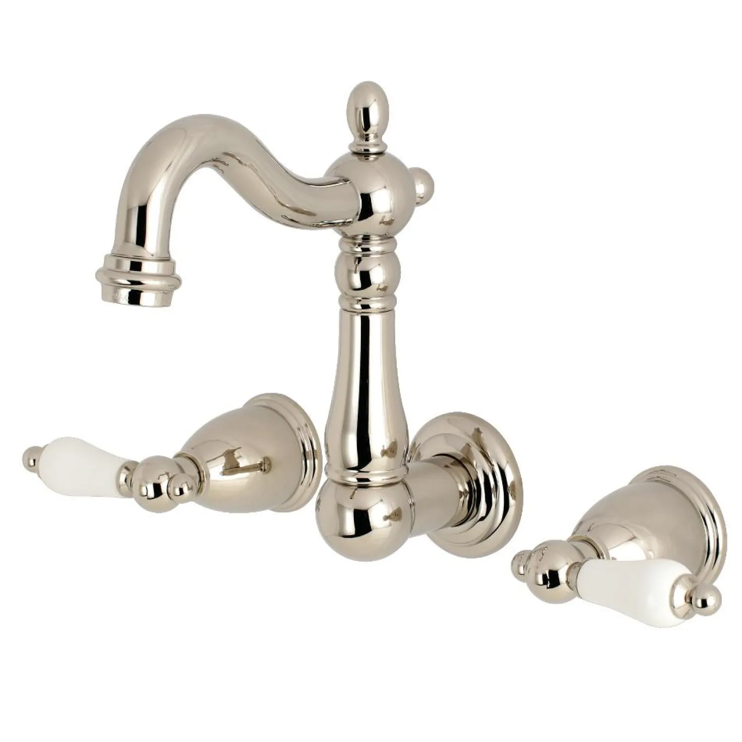Kingston Brass Heritage Wall Mount 8-Inch Center Bathroom Faucet