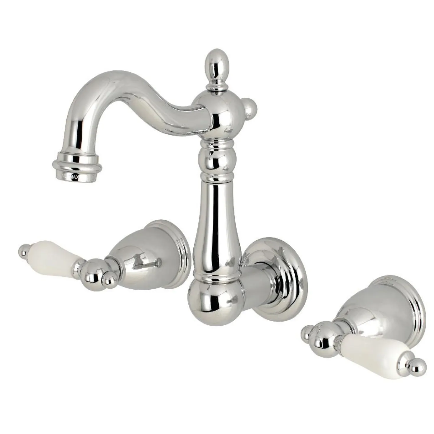Kingston Brass Heritage Wall Mount 8-Inch Center Bathroom Faucet