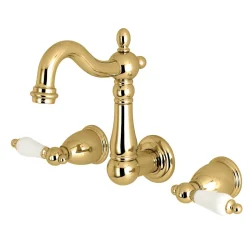 Kingston Brass Heritage Wall Mount 8-Inch Center Bathroom Faucet