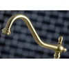 Kingston Brass Heritage Widespread Kitchen Faucet with Brass Sprayer