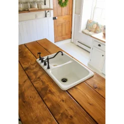 Kingston Brass Heritage Widespread Kitchen Faucet with Brass Sprayer