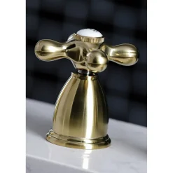 Kingston Brass Heritage Widespread Kitchen Faucet with Brass Sprayer