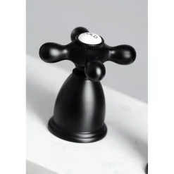 Kingston Brass Heritage Widespread Kitchen Faucet with Brass Sprayer