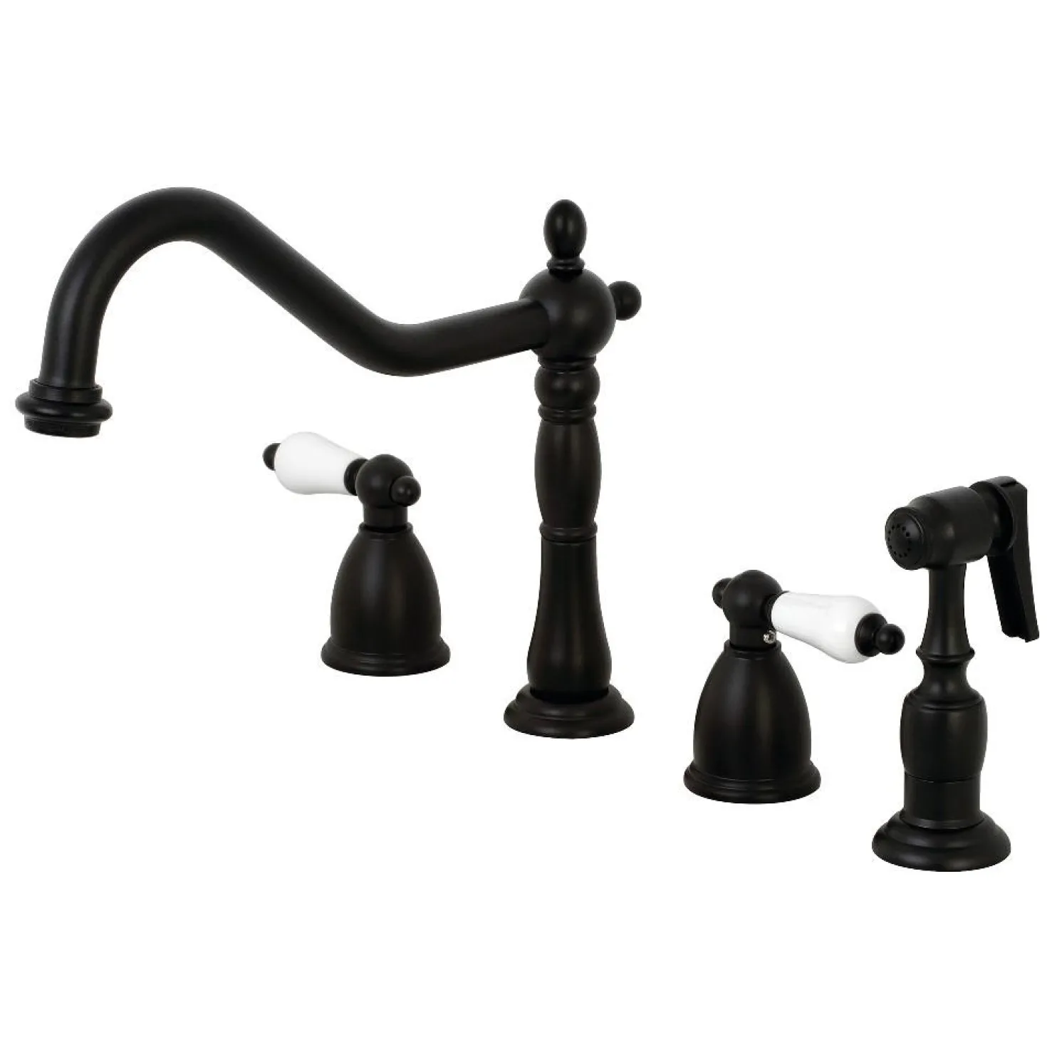 Kingston Brass Heritage Widespread 4-Hole Kitchen Faucet