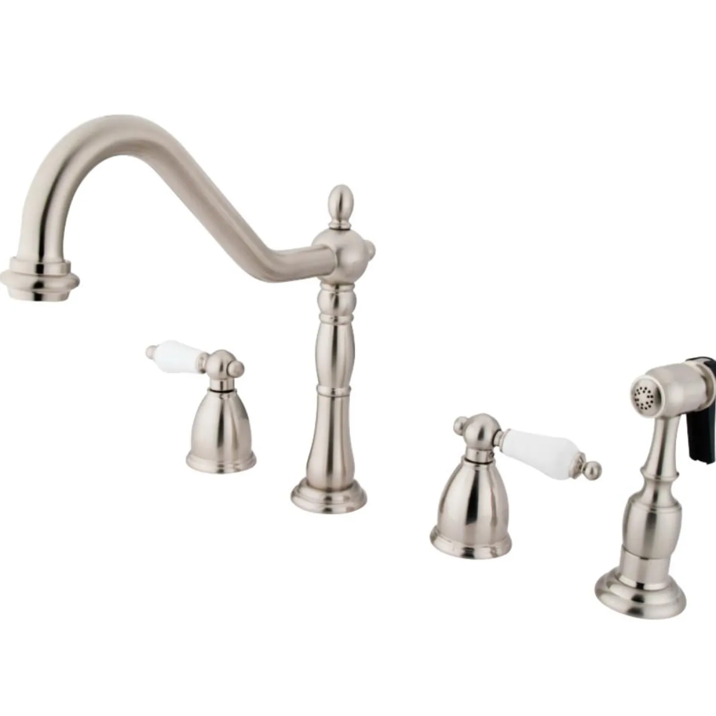 Kingston Brass Heritage Widespread 4-Hole Kitchen Faucet