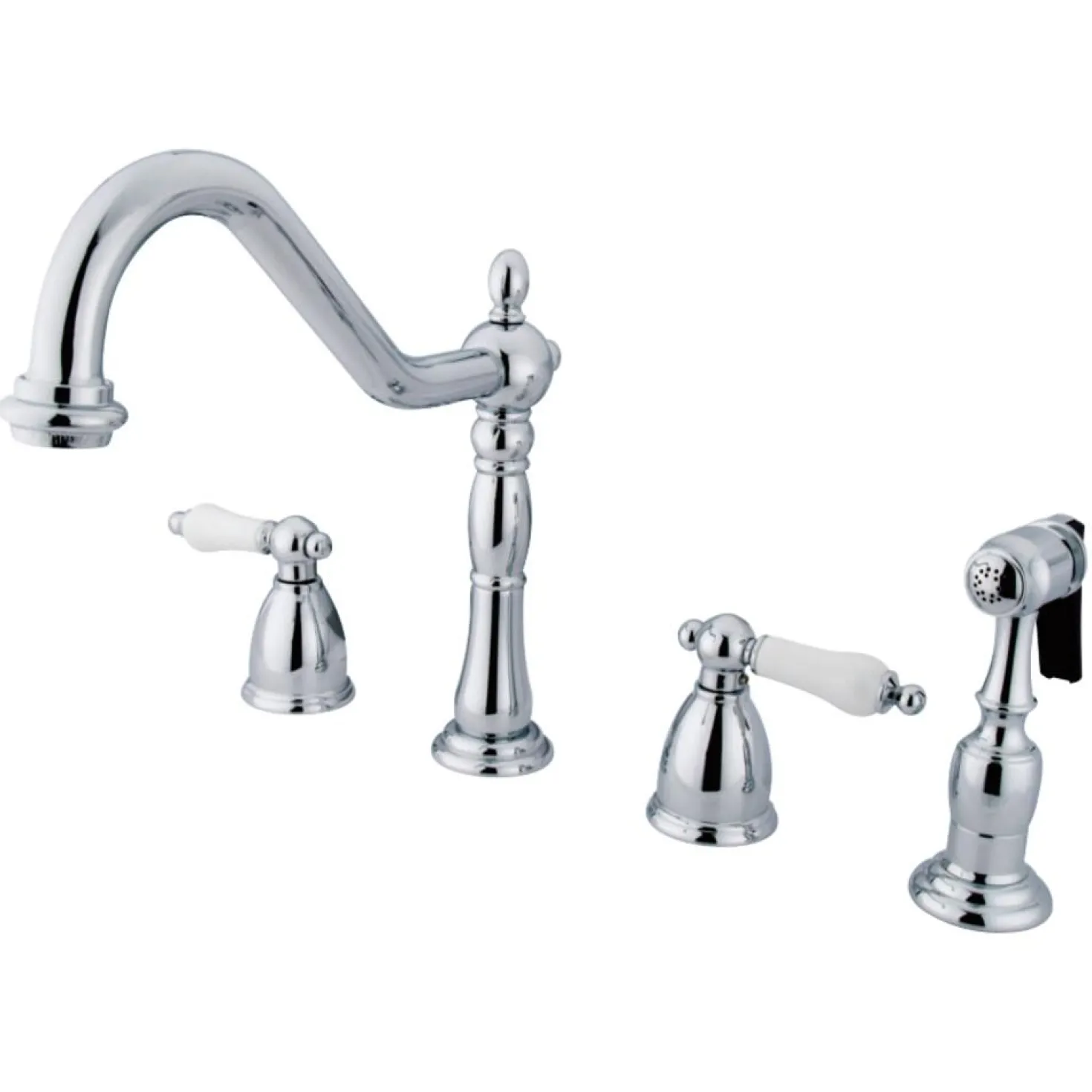 Kingston Brass Heritage Widespread 4-Hole Kitchen Faucet