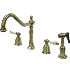 Kingston Brass Heritage Widespread 4-Hole Kitchen Faucet