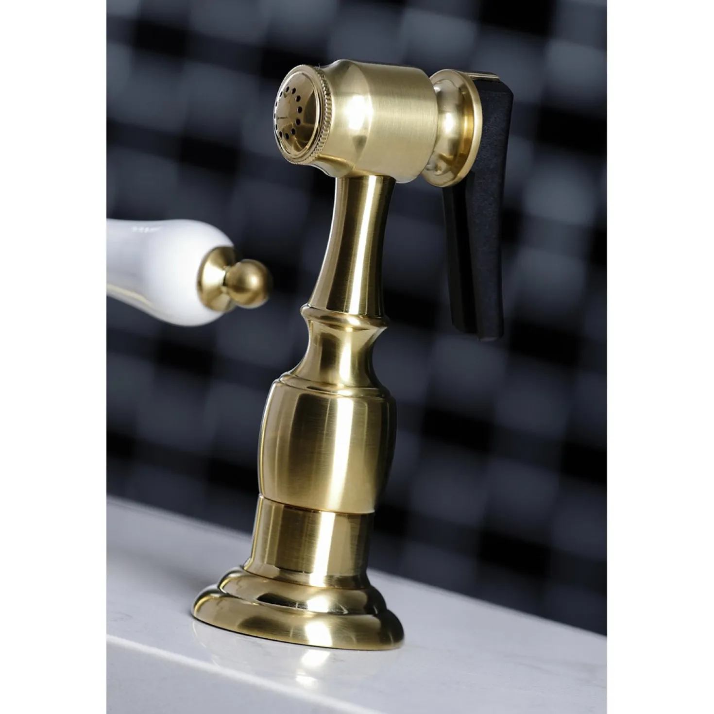 Kingston Brass Heritage Widespread 4-Hole Kitchen Faucet