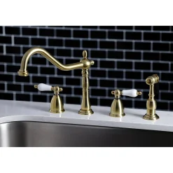 Kingston Brass Heritage Widespread 4-Hole Kitchen Faucet