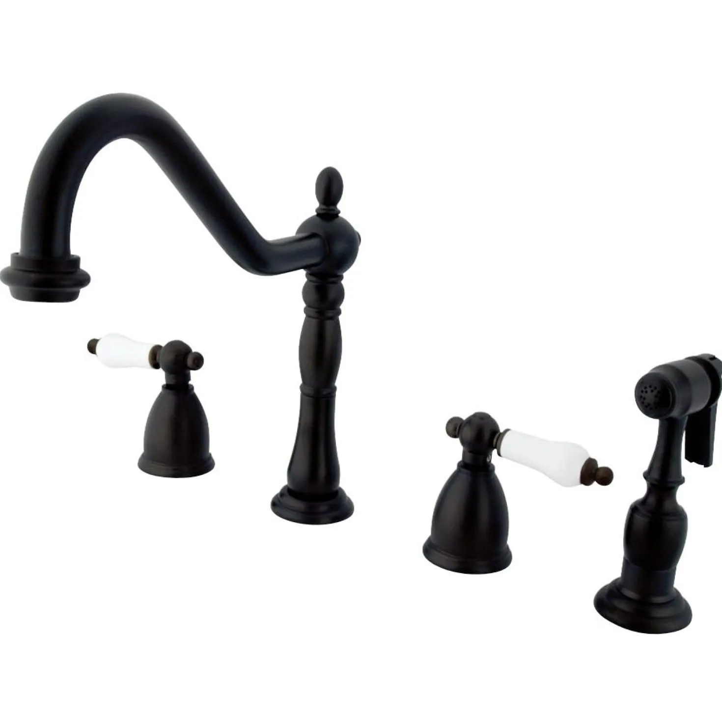 Kingston Brass Heritage Widespread 4-Hole Kitchen Faucet