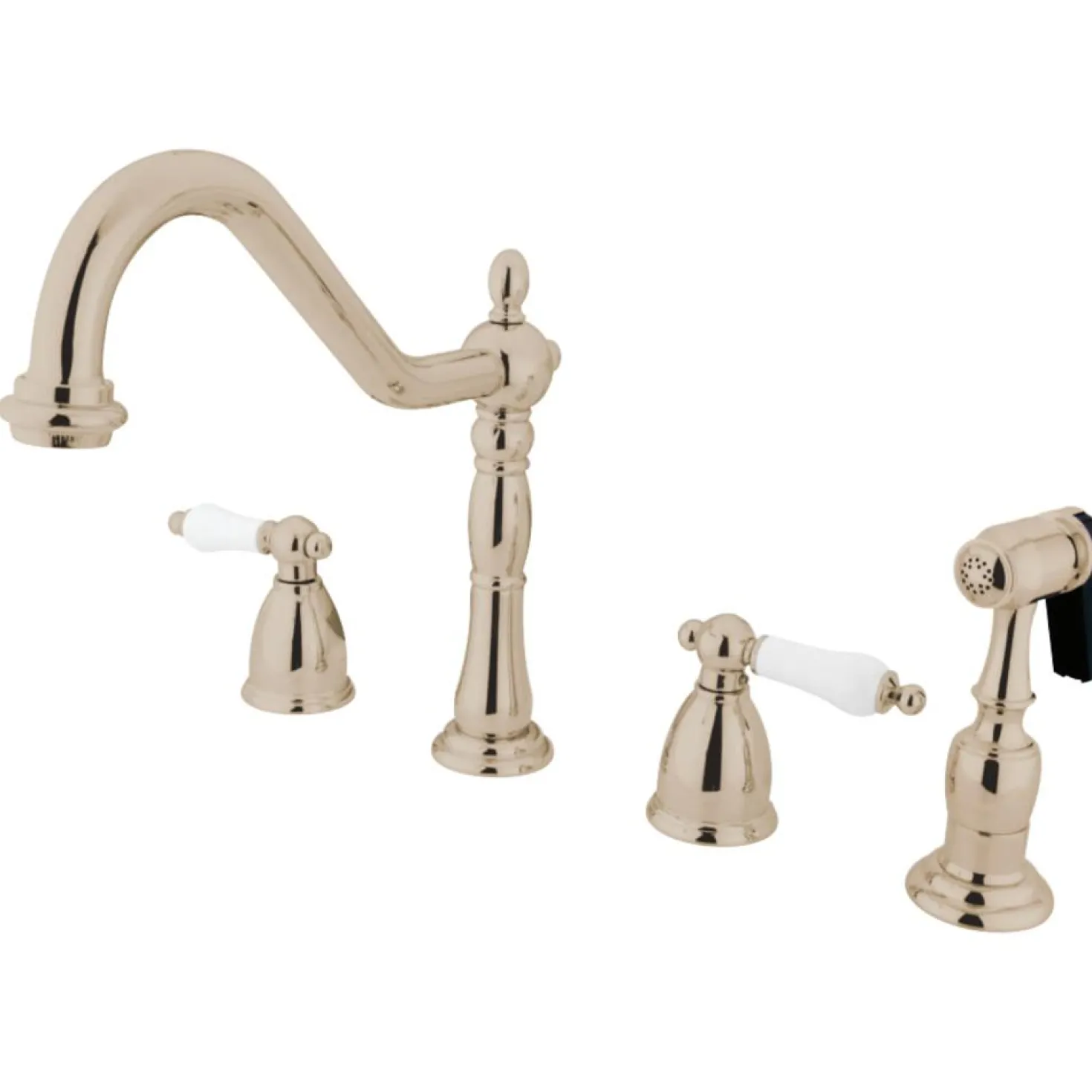 Kingston Brass Heritage Widespread 4-Hole Kitchen Faucet
