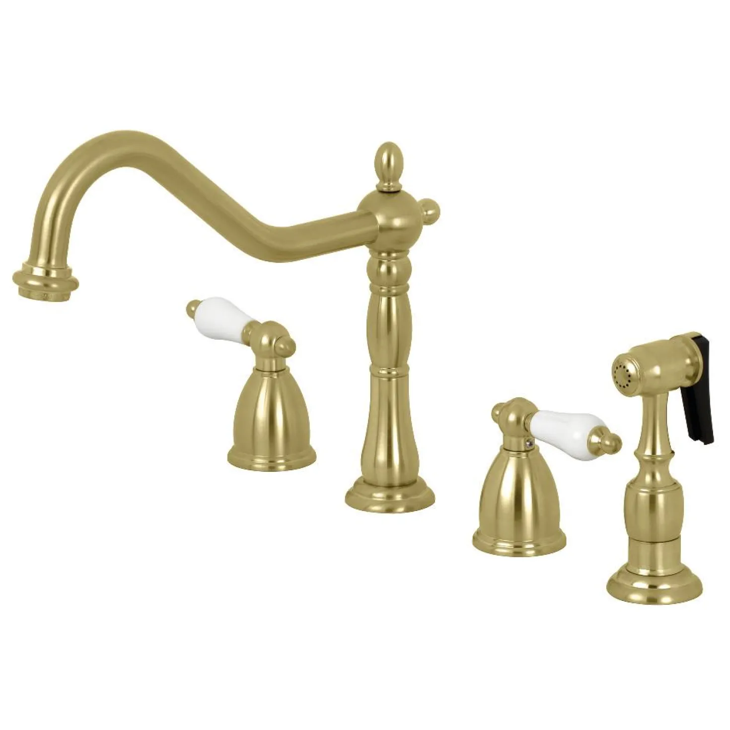 Kingston Brass Heritage Widespread 4-Hole Kitchen Faucet