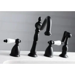 Kingston Brass Heritage Widespread 4-Hole Kitchen Faucet