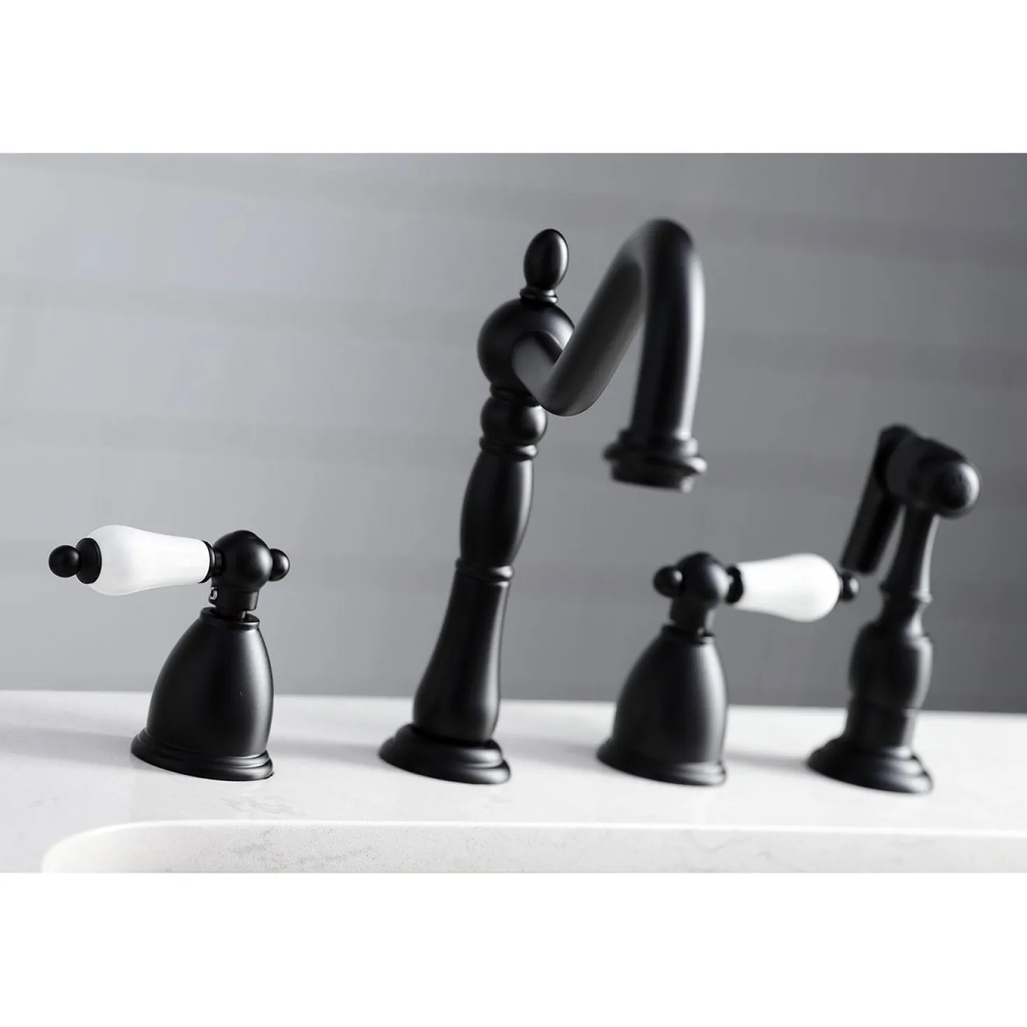 Kingston Brass Heritage Widespread 4-Hole Kitchen Faucet