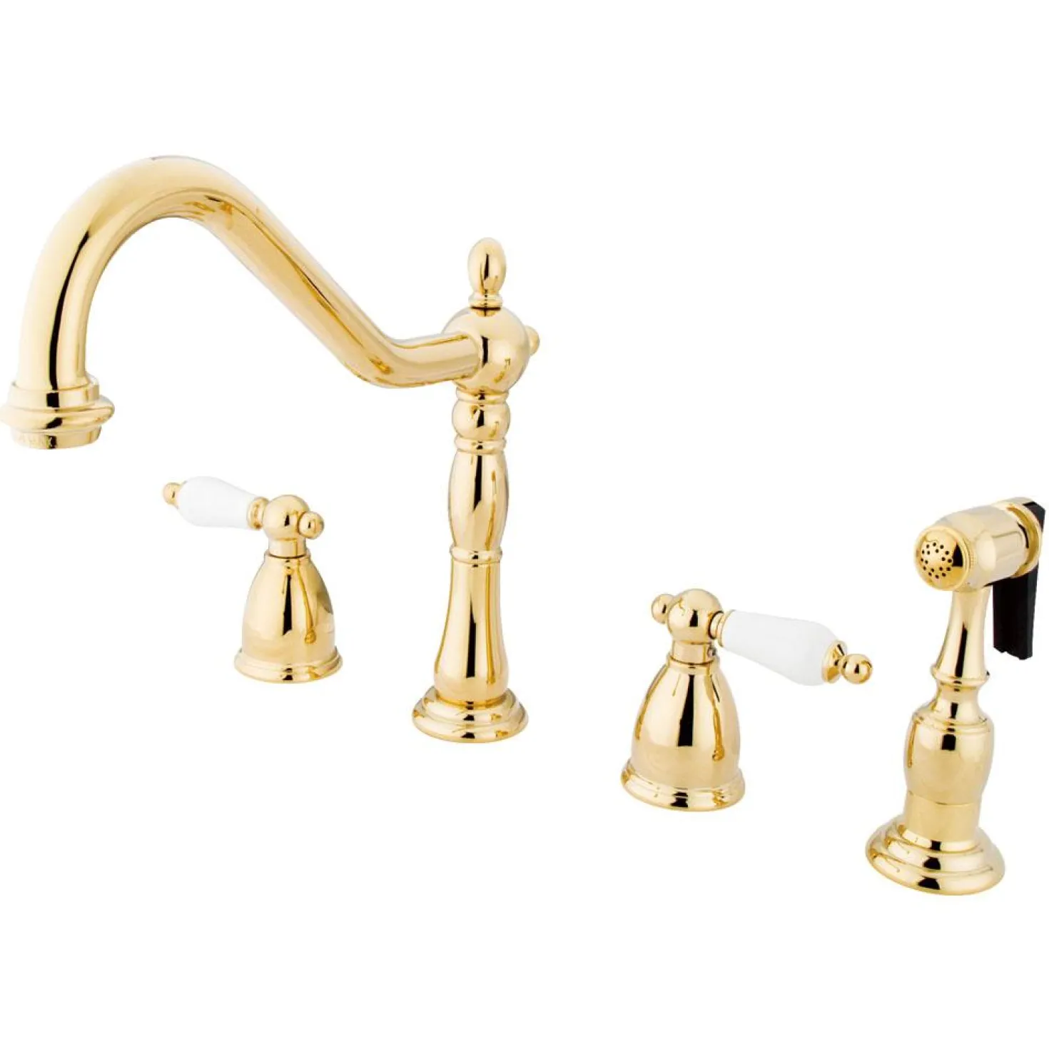 Kingston Brass Heritage Widespread 4-Hole Kitchen Faucet