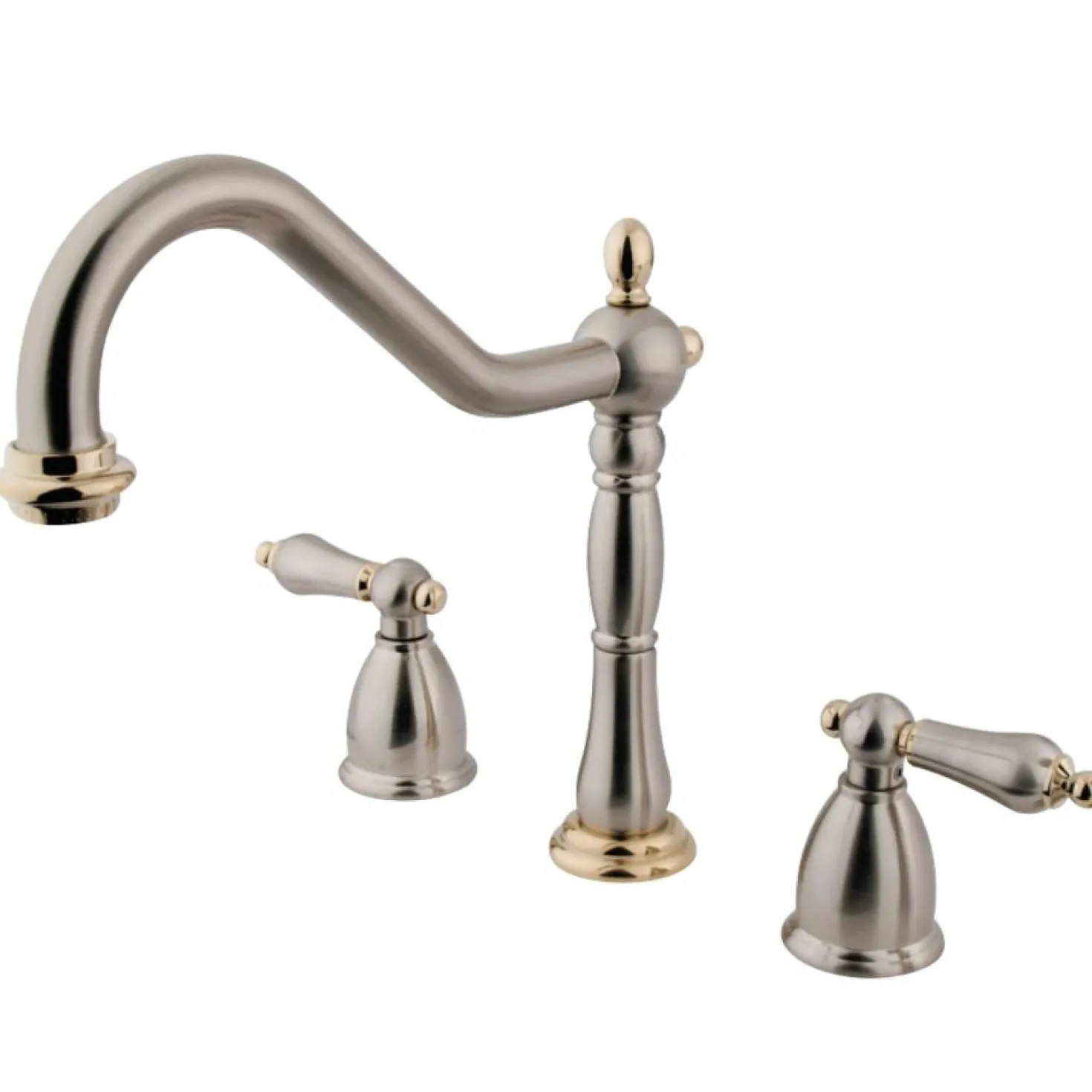 Kingston Brass Heritage Widespread 3-Hole Kitchen Faucet