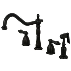 Kingston Brass Heritage Widespread Kitchen Faucet