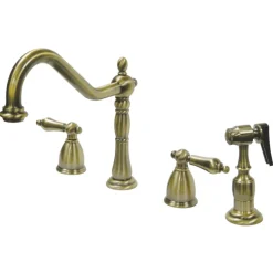 Kingston Brass Heritage Widespread Kitchen Faucet