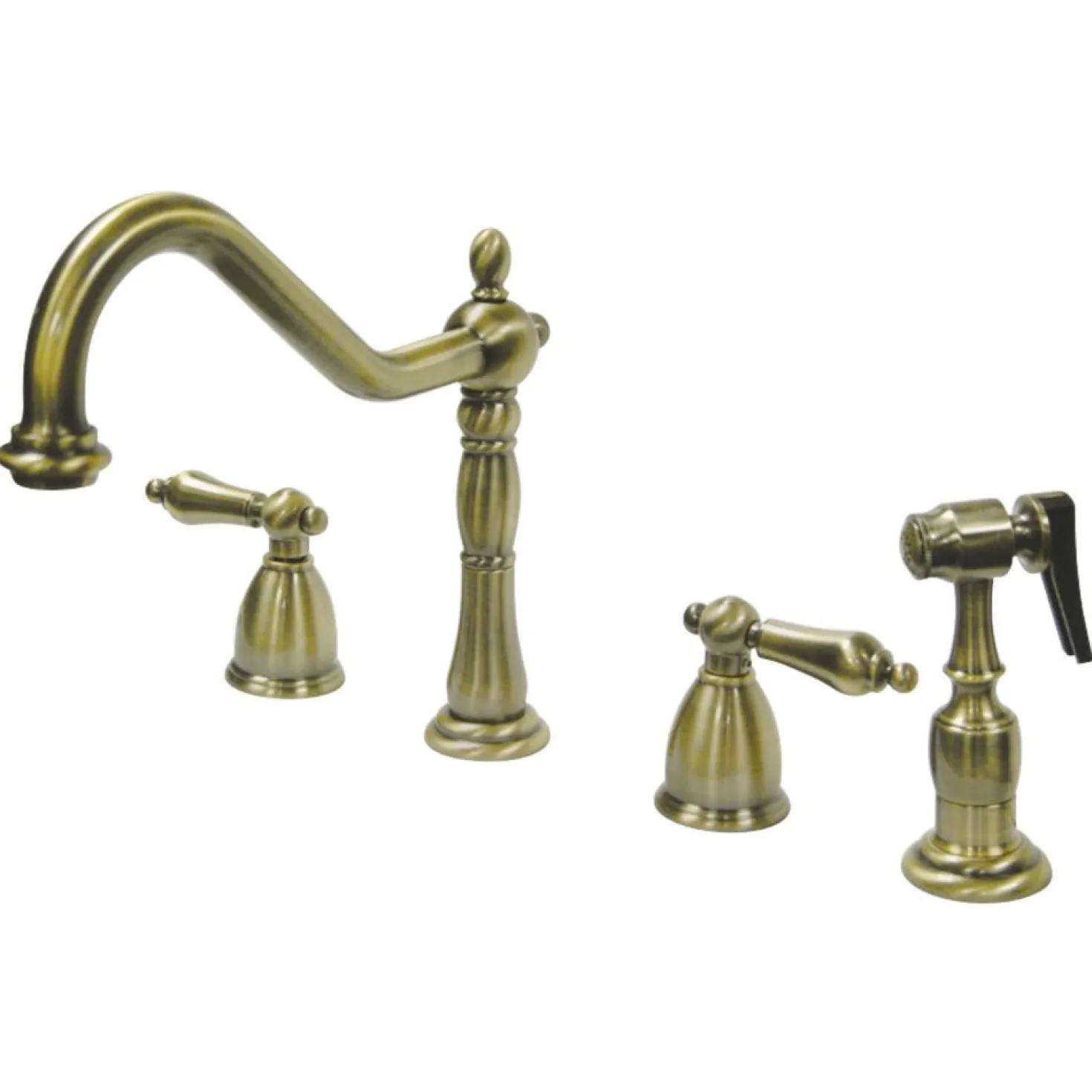 Kingston Brass Heritage Widespread Kitchen Faucet