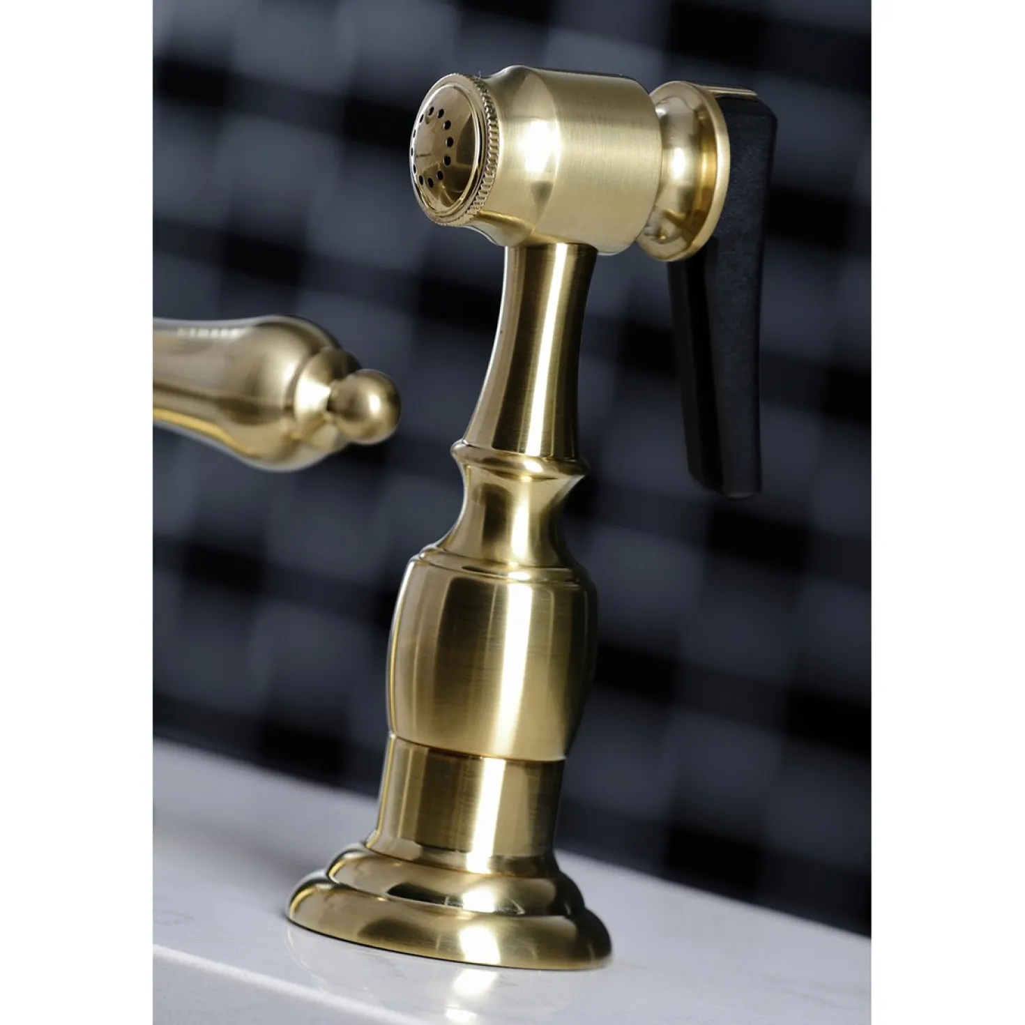 Kingston Brass Heritage Widespread Kitchen Faucet