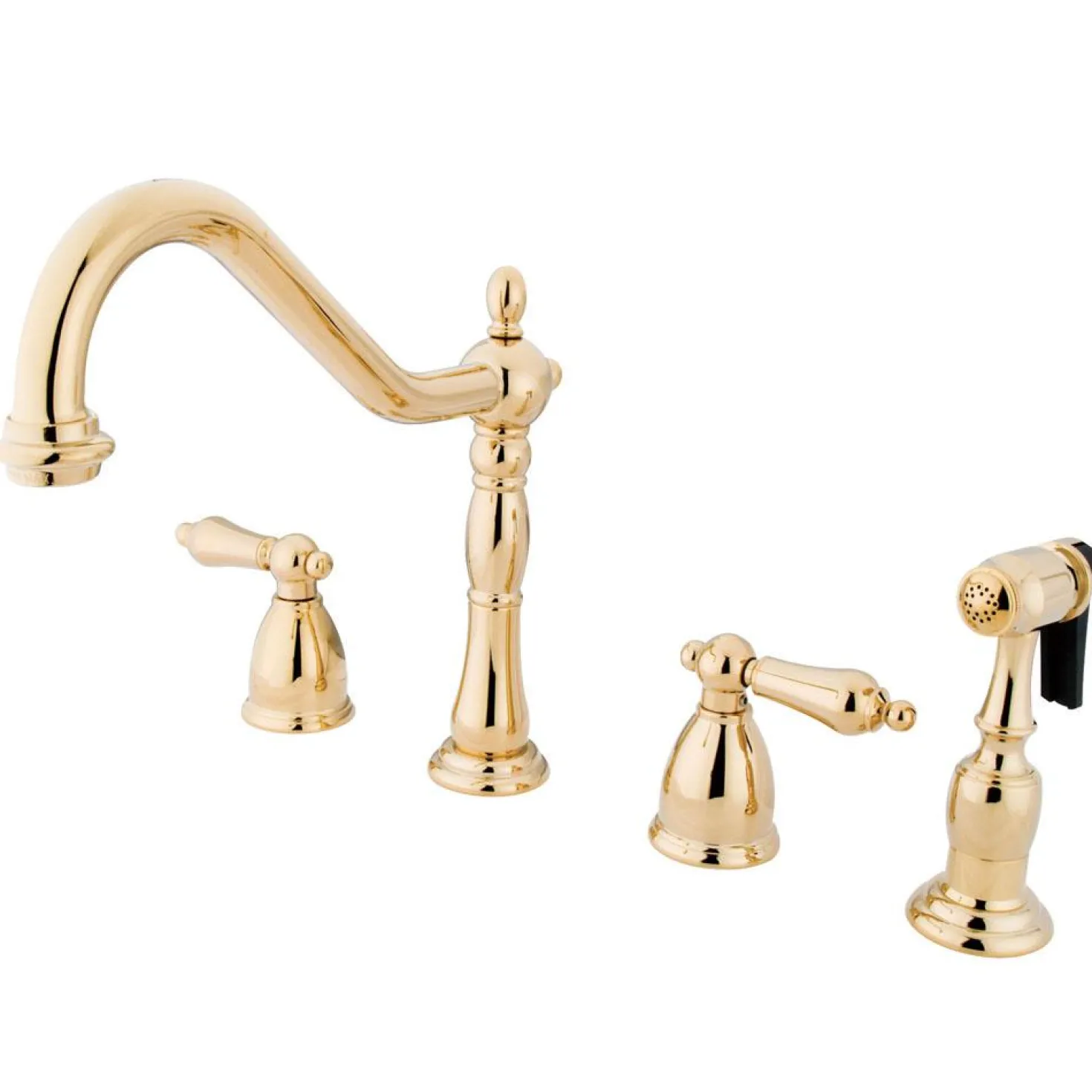 Kingston Brass Heritage Widespread Kitchen Faucet